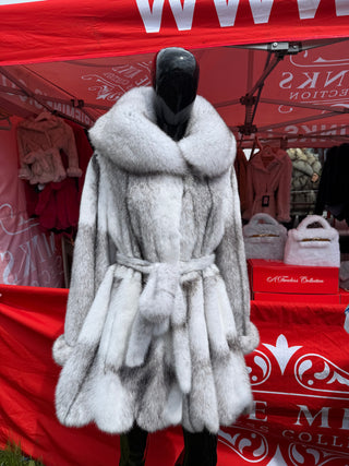 HUSKY FUR COAT WITH FOX HOOD