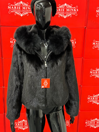 Hooded Bomber Mink Fur Jacket