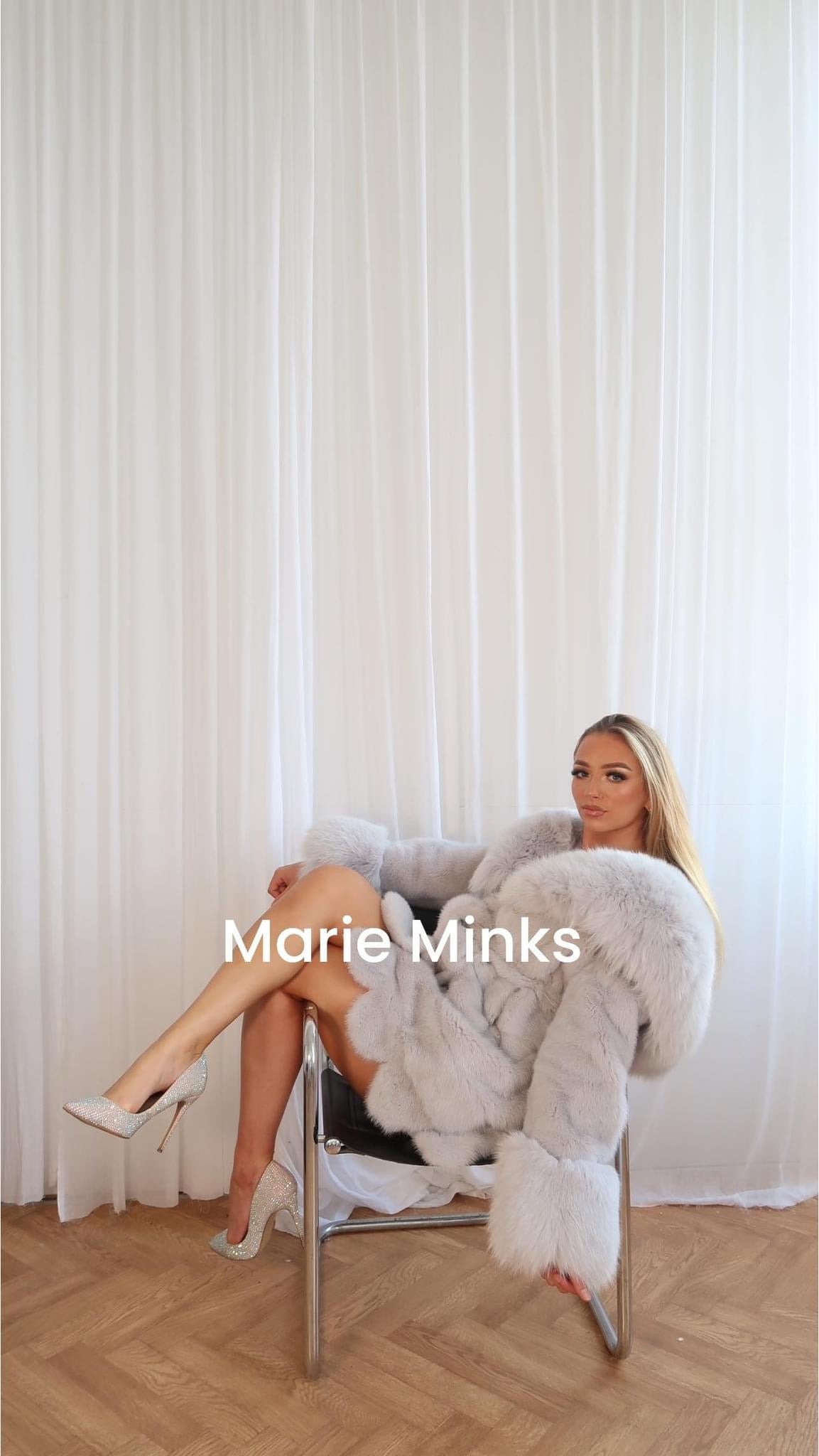 THE NAOMI MINK FUR COAT WITH FOX HOOD