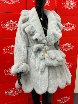 “JERSEY” LUXURY MINK FUR COAT