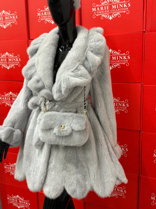 “JERSEY” LUXURY MINK FUR COAT