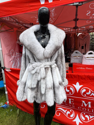 HUSKY FUR COAT WITH FOX HOOD