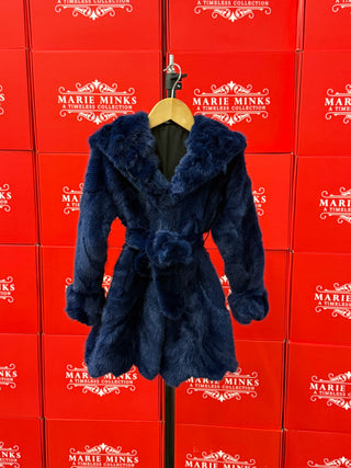 Barbie Mink Coat In Navy Blue