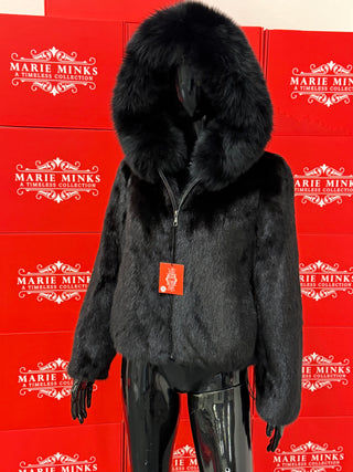 Hooded Bomber Mink Fur Jacket