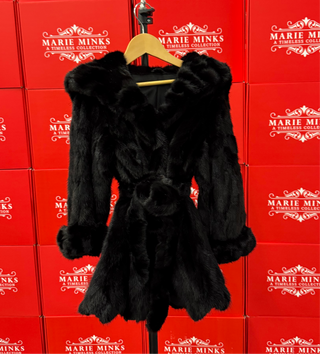 Barbie Mink Coat In BLACK