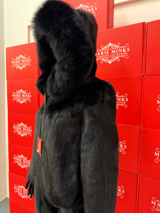 Hooded Bomber Mink Fur Jacket