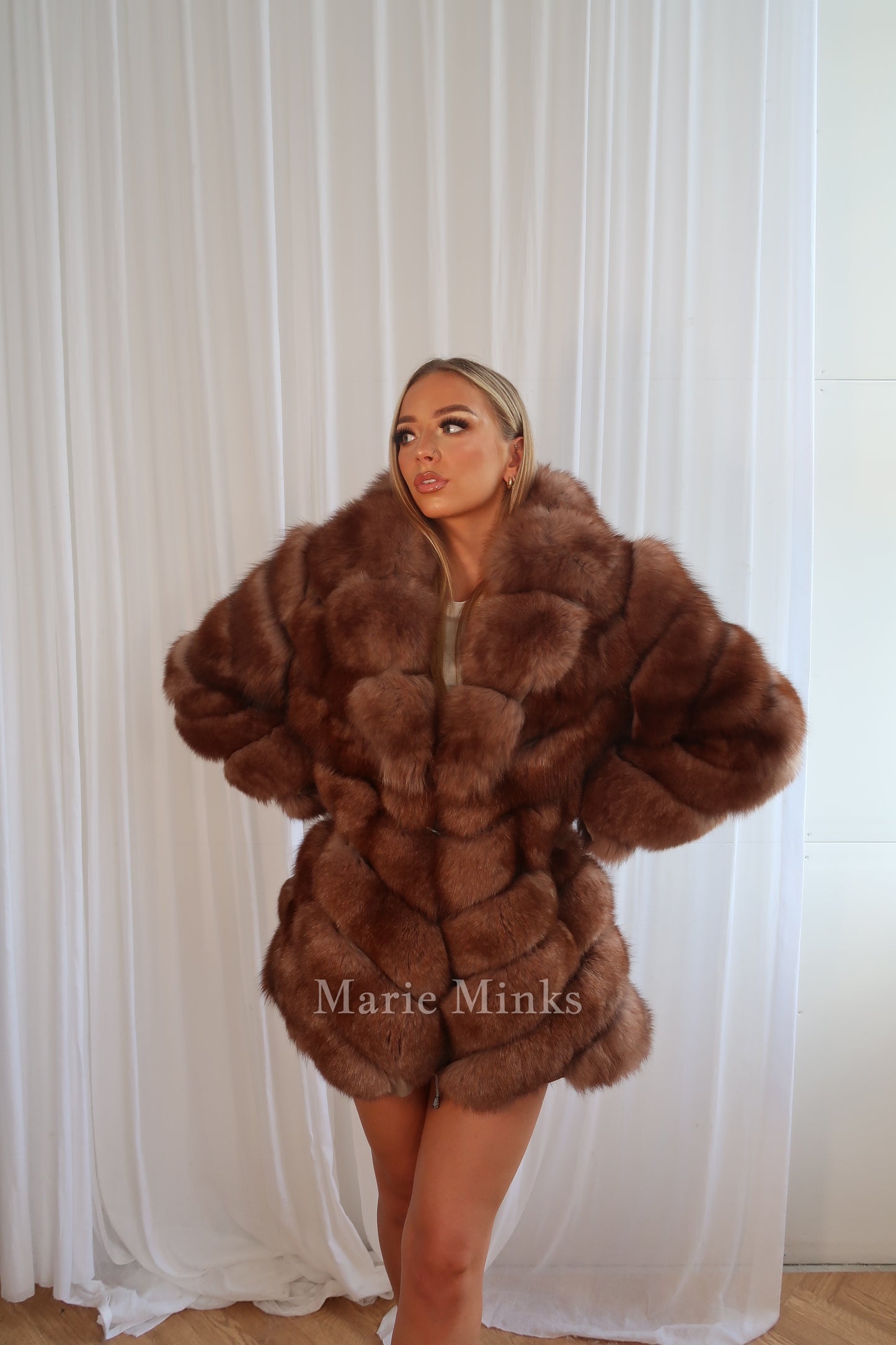 Sable Inspired Fox Fur Coat