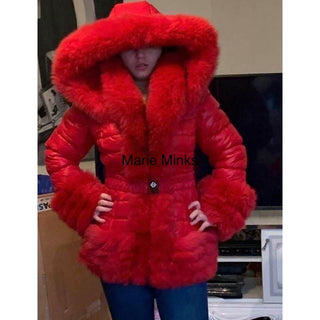 Kids Fox Fur 4 Row Romany Coat