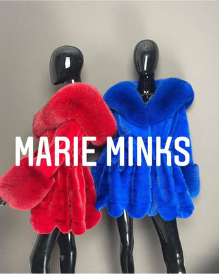 THE NAOMI MINK FUR COAT WITH FOX HOOD