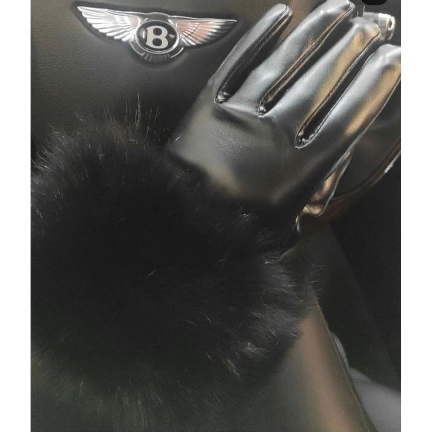 Fox Fur Leather Gloves